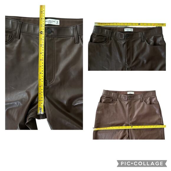 Abercrombie & Fitch Curve Love Vegan Leather 90’s Relaxed Ultra High 33 16 Short - Picture 9 of 11